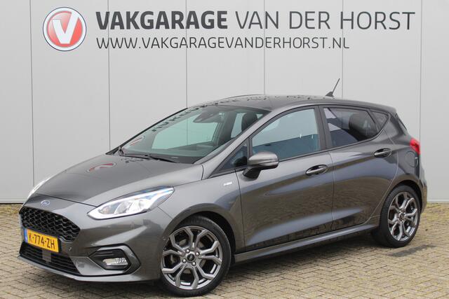 Ford FIESTA 1.0 EcoBoost Hybrid ST-Line X Luxe, sportieve en goed onderhouden Fiesta ! Autm. airco, Cruise control, Lane assist, 17" Lmv, Parkeersensoren Achter, Metallic lak, Navigatie by Apple/Android, LED verlichting etc