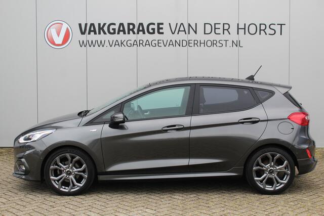 Ford FIESTA 1.0 EcoBoost Hybrid ST-Line X Luxe, sportieve en goed onderhouden Fiesta ! Autm. airco, Cruise control, Lane assist, 17" Lmv, Parkeersensoren Achter, Metallic lak, Navigatie by Apple/Android, LED verlichting etc