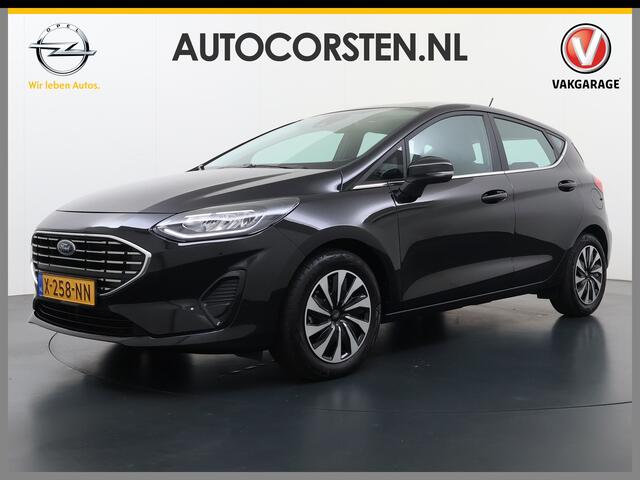 Ford FIESTA 1.0T 124PK Hybrid 5Drs Stuur+Stoel+Voorruitverwarming Navi* Ecc Apple Carplay/Android Auto Cruise Control Pdc Titanium Lmv DAB Bluetooth TCS Lane Assist Keyless Origineel Nederlandse Auto