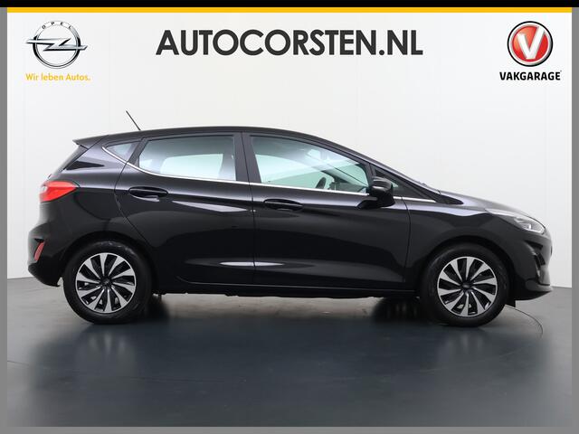 Ford FIESTA 1.0T 124PK Hybrid 5Drs Stuur+Stoel+Voorruitverwarming Navi* Ecc Apple Carplay/Android Auto Cruise Control Pdc Titanium Lmv DAB Bluetooth TCS Lane Assist Keyless Origineel Nederlandse Auto