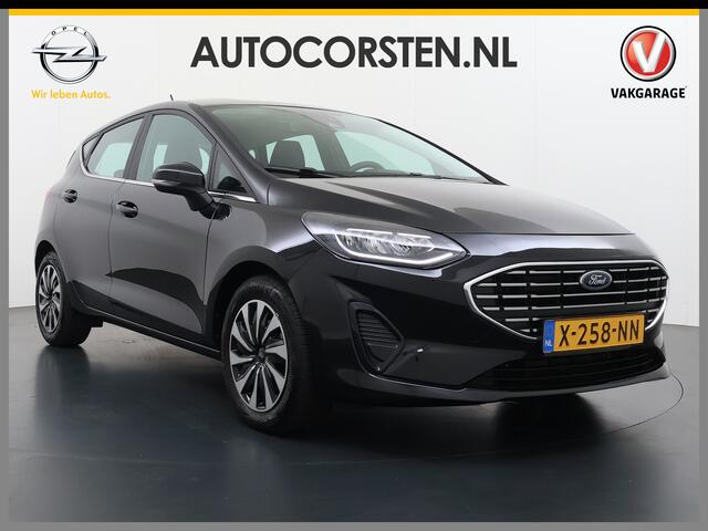 Ford FIESTA 1.0T 124PK Hybrid 5Drs Stuur+Stoel+Voorruitverwarming Navi* Ecc Apple Carplay/Android Auto Cruise Control Pdc Titanium Lmv DAB Bluetooth TCS Lane Assist Keyless Origineel Nederlandse Auto