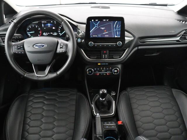 Ford FIESTA 1.0 EcoBoost Vignale | Panoramadak | Carplay | Lederen bekleding | Camera | Adaptive Cruise | Navigatie | Stoel & stuurverwarming | LM | B&O Geluidsinstallatie | DAB