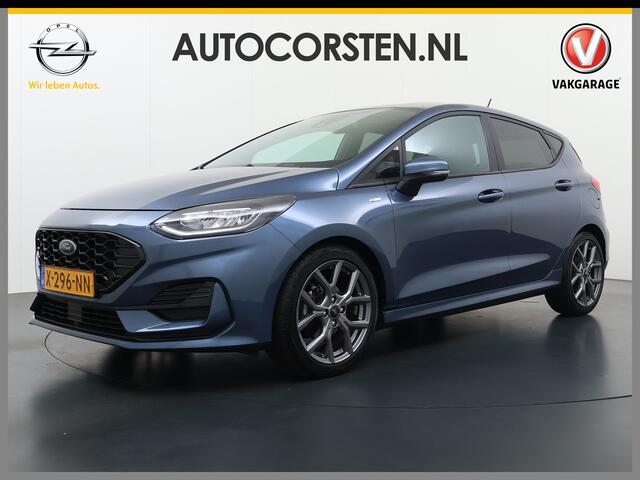 Ford FIESTA 1.0T 124PK Hybrid ST-Line Stoel+Stuur+Voorruitverwarming Apple Carplay/Android Auto Navi* Ecc Cruise Control Pdc Keyless DAB+ Bluetooth Lmv Lane Assist Isofix Regensensor 1e Eigenaar Origineel Nederlandse Auto