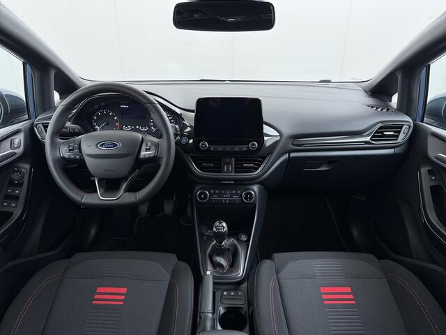 Ford FIESTA 1.0T 124PK Hybrid ST-Line Stoel+Stuur+Voorruitverwarming Apple Carplay/Android Auto Navi* Ecc Cruise Control Pdc Keyless DAB+ Bluetooth Lmv Lane Assist Isofix Regensensor 1e Eigenaar Origineel Nederlandse Auto