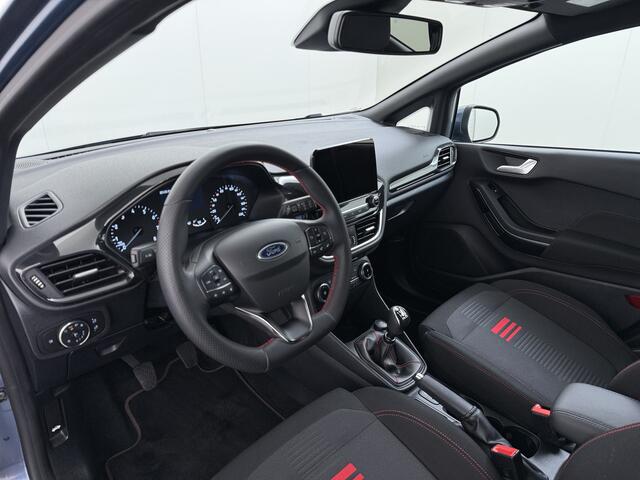 Ford FIESTA 1.0T 124PK Hybrid ST-Line Stoel+Stuur+Voorruitverwarming Apple Carplay/Android Auto Navi* Ecc Cruise Control Pdc Keyless DAB+ Bluetooth Lmv Lane Assist Isofix Regensensor 1e Eigenaar Origineel Nederlandse Auto