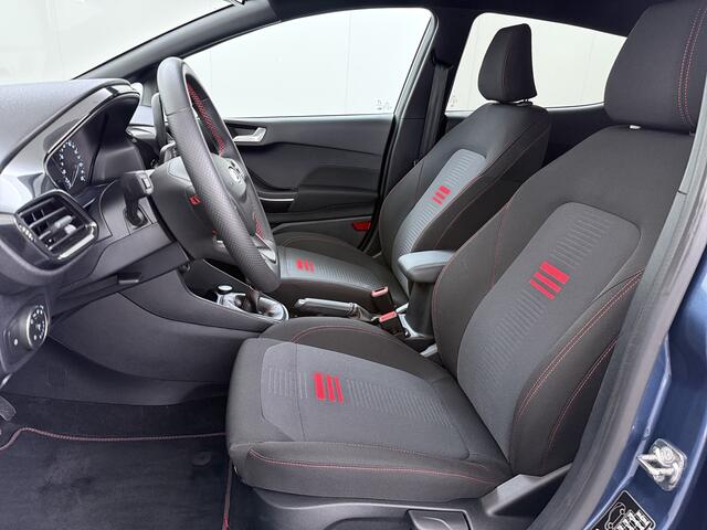 Ford FIESTA 1.0T 124PK Hybrid ST-Line Stoel+Stuur+Voorruitverwarming Apple Carplay/Android Auto Navi* Ecc Cruise Control Pdc Keyless DAB+ Bluetooth Lmv Lane Assist Isofix Regensensor 1e Eigenaar Origineel Nederlandse Auto