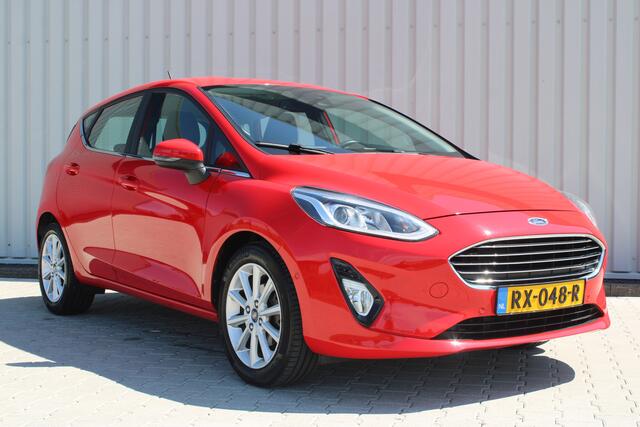 Ford FIESTA 1.0 EcoBoost Titanium | Incl. 12 maanden garantie | Cruise control | Climate control | Parkeersensoren v+a | Achteruitrijcamera | Stuur / Stoelverwarming | 100% onderhouden | Regensensor | Ford Sync | mistlampen voor | Voorruitverwarming |
