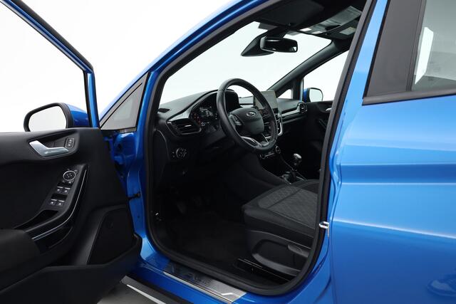 Ford FIESTA 1.0 EcoBoost Hybrid Active X | Rijklaar! | Trekhaak | WinterPack | E-Spiegels | Cruise | PDC | Climate | App.Connect | Rijmodi | LED | Bluetooth | 5-Deurs | 17'' V