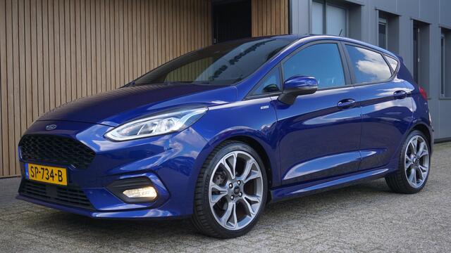 Ford FIESTA 1.0 EcoBoost 101pk 5Drs ST-Line LED 18inch Stoel/Stuurwiel V.W. *Deep Impact Blue Pearl* NL auto 1e Eigenaar 61415km! – foto 4