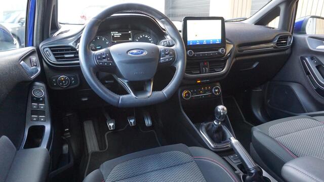 Ford FIESTA 1.0 EcoBoost 101pk 5Drs ST-Line LED 18inch Stoel/Stuurwiel V.W. *Deep Impact Blue Pearl* NL auto 1e Eigenaar 61415km! – foto 9