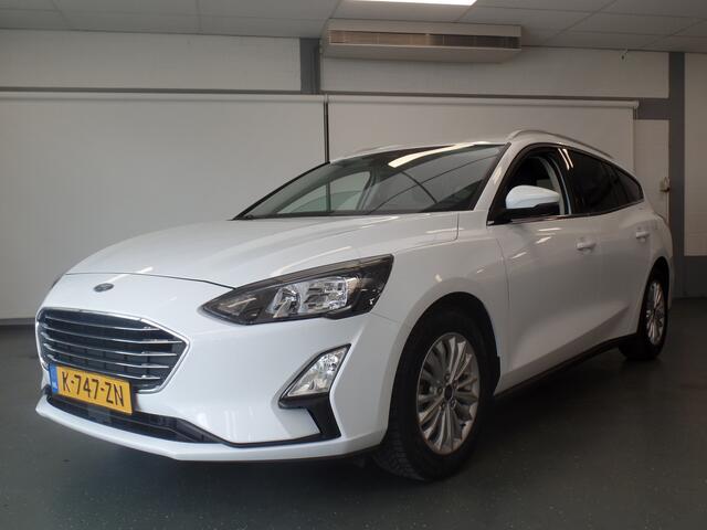 Ford FOCUS Wagon 1.0 EcoBoost Titanium X Business 125 pk Automaat, Dealer onderhouden, Navigatie, Clima controle, Cruise controle, Achteruitrijcamera, Stoel/Stuur verwarming, Pdc V/A, Lm velgen 16'', Trekhaak wegklapbaar, Ex eerste eigenaar!!