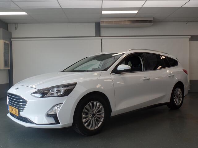 Ford FOCUS Wagon 1.0 EcoBoost Titanium X Business 125 pk Automaat, Dealer onderhouden, Navigatie, Clima controle, Cruise controle, Achteruitrijcamera, Stoel/Stuur verwarming, Pdc V/A, Lm velgen 16'', Trekhaak wegklapbaar, Ex eerste eigenaar!!