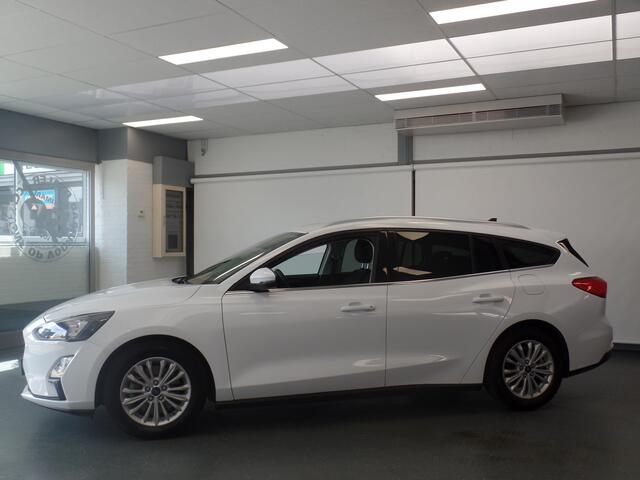 Ford FOCUS Wagon 1.0 EcoBoost Titanium X Business 125 pk Automaat, Dealer onderhouden, Navigatie, Clima controle, Cruise controle, Achteruitrijcamera, Stoel/Stuur verwarming, Pdc V/A, Lm velgen 16'', Trekhaak wegklapbaar, Ex eerste eigenaar!!