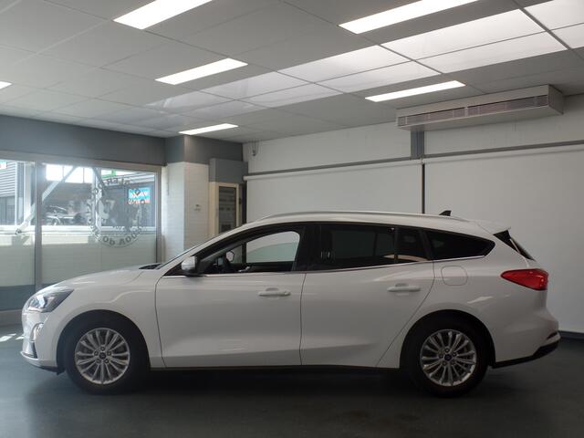 Ford FOCUS Wagon 1.0 EcoBoost Titanium X Business 125 pk Automaat, Dealer onderhouden, Navigatie, Clima controle, Cruise controle, Achteruitrijcamera, Stoel/Stuur verwarming, Pdc V/A, Lm velgen 16'', Trekhaak wegklapbaar, Ex eerste eigenaar!!