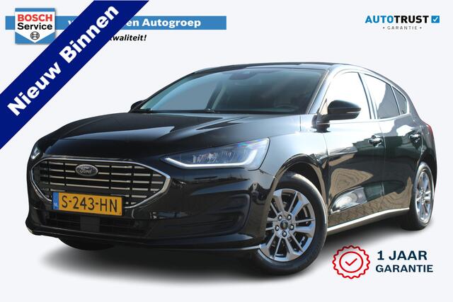 Ford FOCUS 1.0 EcoBoost Hybrid Titanium | Incl. 12 maanden garantie | Parkeersensoren | Apple Carplay/Andoid Auto | Navigatie | Climate control | Cruise control | DAB | Airco | Bluetooth | Lichtmetalen velgen