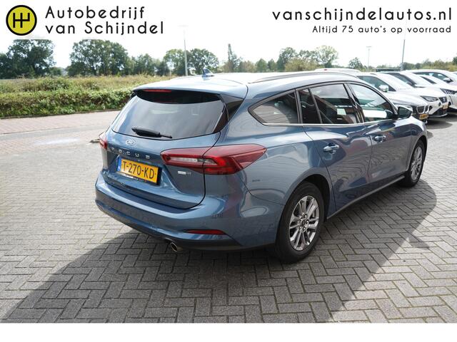 Ford FOCUS Wagon 1.0 ECOBOOST HYBRID TITANIUM STYLE ORIGINEEL NEDERLANDS DEALER ONDERHOUDEN NAVIGATIE ANDROID/APPLECARPLAY FULL LED ECC AIRCO CRUISECONTROL PARKEERSENSOREN V+A 16INCH LMV BLUETOOTH KEYLESS PRIVACYGLAS ENZ...