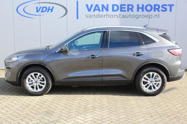 Ford KUGA 2.5-225pk PHEV Titanium X Plug-In Hybrid. Fabr. garantie t/m 07-04-2028 ! Slechts 10.000km ! Autm. airco dual, stoel-, stuur- en voorraamverw., LED verl., B&O soundsyst., metallic lak, cruise control, camera, LM wielen, elektr. achterklep en best. stoel e