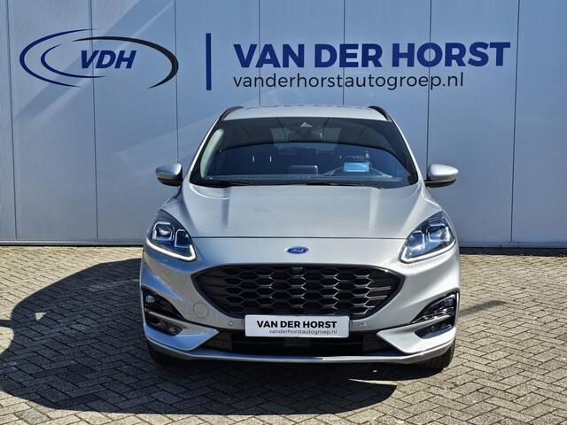 Ford KUGA 2.5-225pk PHEV ST-Line X. Fabr. garantie t/m 24-03-2028 ! Slechts 16.000km ! Autm. airco dual, side- en lane assist, camera v+a, parkeersensoren, elektr. achterklep, stoel-, stuur- en voorraamverw., metallic lak, head-up displ., B&O soundsyst., adapt. cru