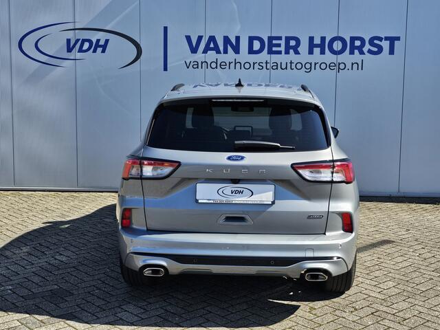 Ford KUGA 2.5-225pk PHEV ST-Line X. Fabr. garantie t/m 24-03-2028 ! Slechts 16.000km ! Autm. airco dual, side- en lane assist, camera v+a, parkeersensoren, elektr. achterklep, stoel-, stuur- en voorraamverw., metallic lak, head-up displ., B&O soundsyst., adapt. cru