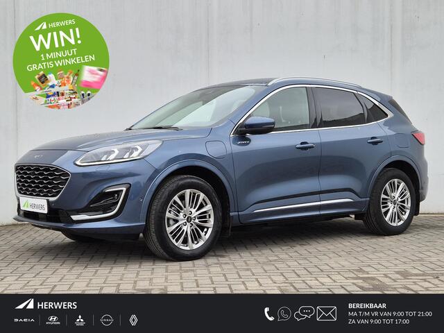 Ford KUGA 2.5 PHEV Plug-in Vignale Automaat / Technology Pack / Apple Carplay Android Auto / Elektrische achterklep / Stuur- en Stoelverwarming / Adaptief cruise control / Voorruitverwarming / Achteruitrijcamera / Achterbank verwarming /