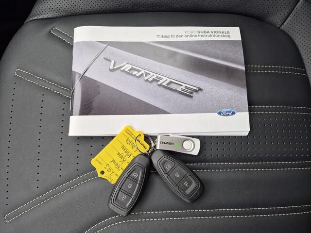 Ford KUGA 2.5 PHEV Plug-in Vignale Automaat / Technology Pack / Apple Carplay Android Auto / Elektrische achterklep / Stuur- en Stoelverwarming / Adaptief cruise control / Voorruitverwarming / Achteruitrijcamera / Achterbank verwarming /