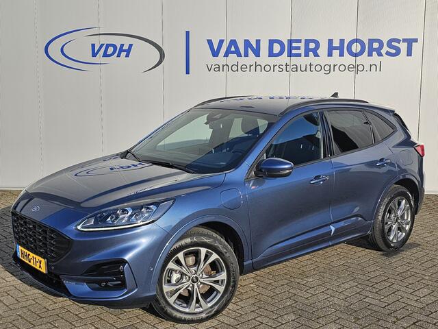 Ford KUGA 2.5-225pk PHEV ST-Line X Plug-in Hybrid. Garantie t/m 04-02-2028 ! Slechts 5.500km ! Volautm. airco dual, elektr. achterklep, LM wielen, stuur-, stoel- en voorraamverwarming, camera v+a, side- en lane assist, adaptieve cruise cntrl, metallic lak, etc.
