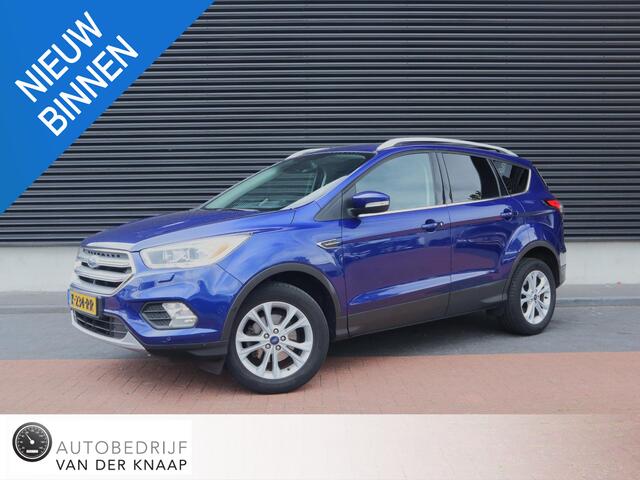 Ford KUGA 1.5 EcoBoost Titanium | Clima | Cruise | Navi Full Map | Carplay | Leder/Stof | PDC V+A+Cam | Stoelverw. | Trekhaak |