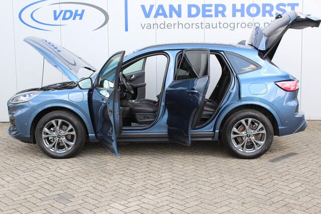 Ford KUGA 2.5-225pk PHEV ST-Line X. Hybride rijden voor een redelijke prijs ! Stoel- en voorraamverwarming, B&O soundsystem, navigatie, telefoonvoorb., metallic lak, LM wielen, side- en lane assist, camera v+a, adaptive cruise control, elektr. achterklep etc., etc.