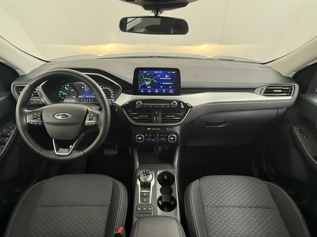Ford KUGA 2.5 PHEV 225pk AUT. Hybride Navi Apple Carplay Android Ford-Connect PDC a+v 17" DAB Dual-ECC Stoelverwarmd Cruise Control SpoorAssist Keyless Titanium WiFi Led Bluetooth Active Braking/Pre-Collision Assist Lane Assist en Road Edge Detection Voicecontrol 1