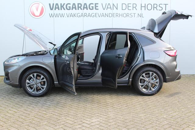 Ford KUGA 2.5-225pk PHEV ST-Line X. Hybride rijden voor een reële prijs ! Adaptive Cruise Control, B&O soundsyst., Stoel-, stuur-, achterbank- en voorraamverwarming, Climate Control, Metallic lak, Camera v+a, Elektr. achterklep, Side- en lane assist etc.