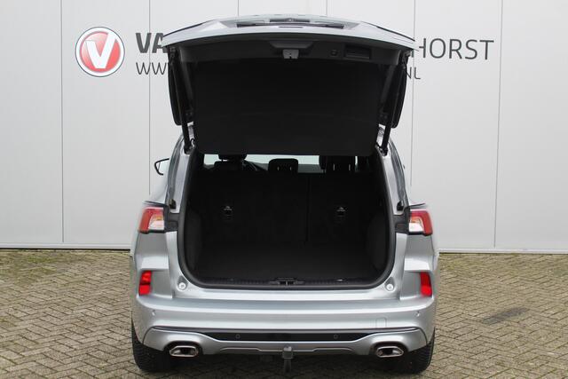 Ford KUGA 2.5-225pk PHEV ST-Line X. Hybride rijden voor een reëel bedrag ! Autm. airco dual, stuur-, stoel-, achterbank- en voorraamverw., keyless entry/keyless go, privacy glass, camera v+a, side- en lane assist, adaptieve cruise cntrl, trekhaak, elektr. achterkle