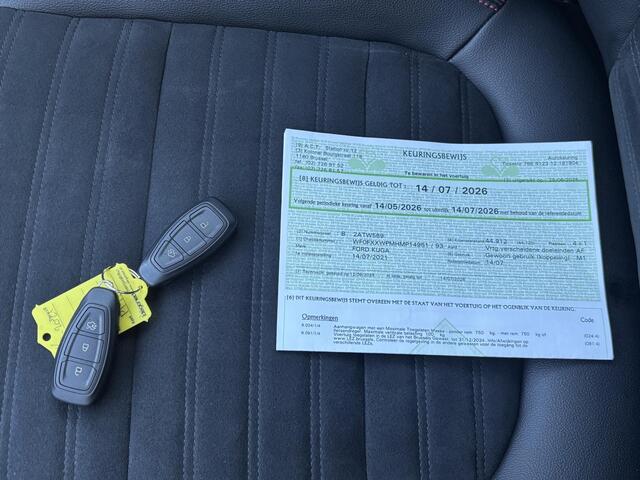 Ford KUGA 2.5i PHEV Aut. 165kW ST-Line X Automaat / Schuif/kantel dak / Elektrische trekhaak 1.500 kg / Winterpack / Adaptive Cruise / EAER 56 km / Stuur-, stoel-, achterbank- en voorruitverwarming / Bang & Olufsen audio / Navi / Apple Carplay Android /