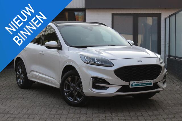 Ford KUGA 2.5 PHEV ST-Line X Driver Ass Pack, Pearl White, Elek Trekhaak, Panoramadak, All Season!