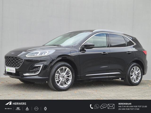 Ford KUGA 2.5 PHEV Plug-in Vignale Automaat / Fabrieksgarantie tot 04-2026 / Driver Assistance Pack / Technology Pack / Dealer Onderhouden / HUD / Apple Carplay Android Auto / Stuur-, Stoel en Achterbankverwarming / Adaptief CC / Voorruit verwarming / Elektrische a