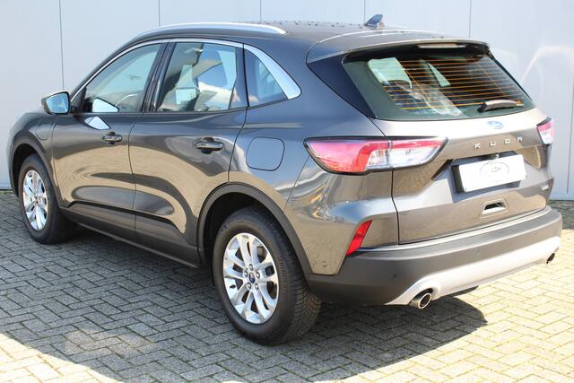 Ford KUGA 2.5-225 pk PHEV Titanium X Plug-In Hybrid-Automaat. Hybride rijden voor een reële prijs ! Adapt. Cruise Cntrl, Climate Cntrl, Navigatie, Side- en Lane assist, Telefoonvoorb., Keyless entry/keyless go, Stoel- en voorraamverw., Camera v+a, All season banden
