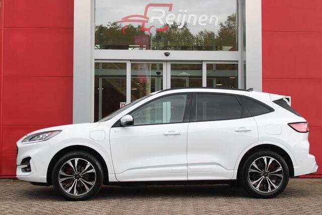 Ford KUGA 2.5 PHEV 225PK ST-LINE X | ELEKTRISCH WEGKLAPBARE TREKHAAK | NAVIGATIE | WINTER PACK: VOORRUIT/STUUR/STOEL VERWARMING | ACHTERBANK VERWARMING | DODEHOEKDETECTIE | CAMERA VOOR + ACHTER | KEYLESS ENTRY/START | RODE REMKLAUWEN | ADAPTIVE CRUISE CONTROL | DAB