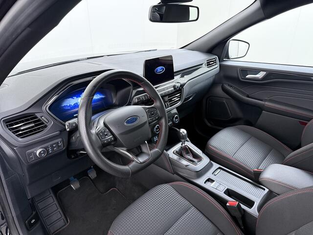 Ford KUGA 1.5T 150PK ST-Line Trekhaak Adap.Cruise Stoel+Stuur+Achterbank+Voorruitverwarming Elek.Achterklep Camera Apple Carplay/Android Auto Navi Pdc Lmv 18" DAB Bluetooth Parkeerhulp Led Lane Assist Isofix Road Edge Detection WiFi 1.800KG Trekgewicht
