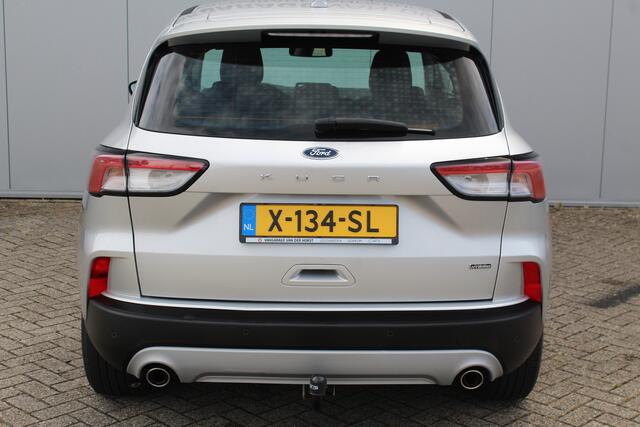 Ford KUGA 2.5-225pk PHEV Titanium. Hybride rijden voor een reëel bedrag ! Autm. airco dual, stoel-, stuur-, achterbank- en voorraamverw., navigatie, telefoonvoorb., trekhaak, metallic lak, LM wielen+ AllSeason banden etc.