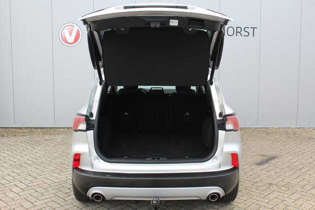 Ford KUGA 2.5-225pk PHEV Titanium. Hybride rijden voor een reëel bedrag ! Autm. airco dual, stoel-, stuur-, achterbank- en voorraamverw., navigatie, telefoonvoorb., trekhaak, metallic lak, LM wielen+ AllSeason banden etc.