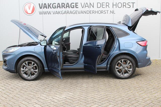 Ford KUGA 2.5-225pk PHEV ST-Line X. Hybride rijden voor een reële prijs ! Camera v+a, LED verl., autm. airco dual, adapt. cruise cntrl, B&O soundsyst., stoel- en voorraamverw., keyless entry & start, elektr. achterklep, navigatie, telefoonvoorb. etc.