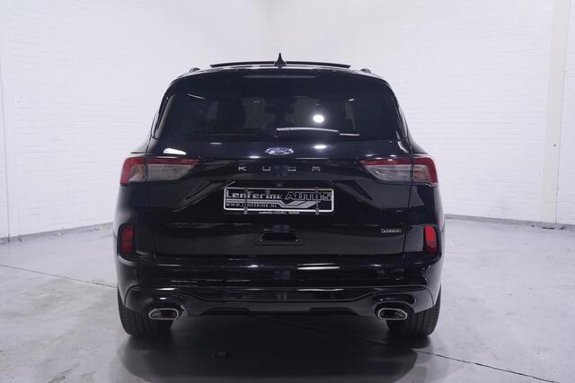 Ford KUGA 2.5 PHEV ST-Line X SOH 89% NAP 2e-eigen. Navi Pano-dak PDC v+a HUD 19"-LMV leder-alcantara bekleding Camera electr.achterklep stoel/stuur verwarming cruise-controle climate-controle lane-assist stuurbediening grootlicht-assist bleutooth Apple-carplay