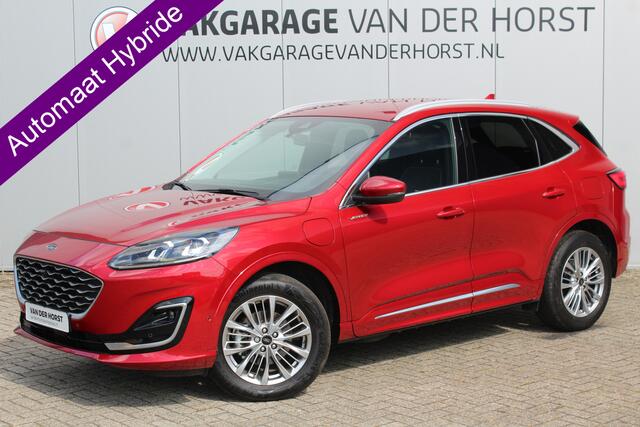 Ford KUGA 2.5-225pk PHEV 'Vignale'. Zeer luxe hybride rijden voor een reële prijs ! Slechts 33.000km ! Autm.airco dual, stuur-, stoel-, achterbank- en voorraamverw., LED verl., lederen interieur, B&O soundsyst., lane- en side assist etc.