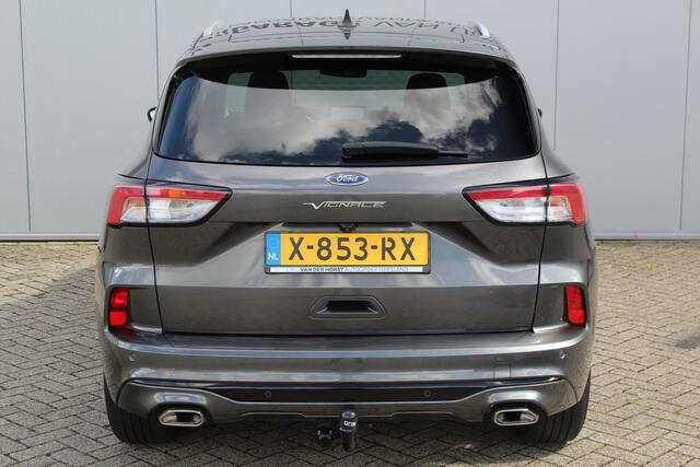 Ford KUGA 2.5-225pk PHEV Vignale. In uiterst nette staat verkerende Ford Kuga in de zeer chique Vignale uitvoering met slechts 23.000km ! Adapt. cruise cntrl, side- en lane assist, trekhaak, head-up display, B&O soundsyst., lederen int., stuur-, stoel-, achterbank- en voorraamverw. etc.