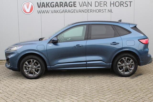 Ford KUGA 2.5-225pk PHEV ST-Line X. Hybride rijden voor een reëel bedrag ! Autm. airco dual, navigatie, telefoonvoorb., camera v+a, adaptieve cruise control, lane- en side assist, stoel-, stuur- en voorraamverw., Apple carplay/Android auto etc.