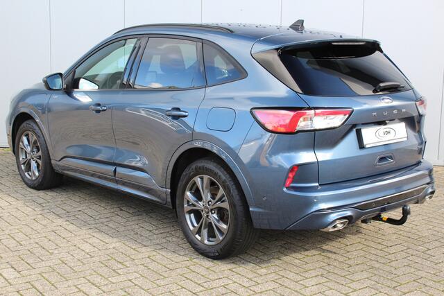 Ford KUGA 2.5-225pk PHEV ST-Line X. Trekhaak ! Hybride rijden voor een reëel bedrag ! Trekhaak+afneembare kogel, autm. airco, adaptieve cruise control, camera v+a, B&O soundsystem, stoel-, stuur-, voorraam- en achterbank verwarming, lane- en side assist, etc