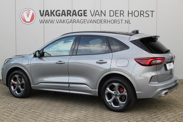 Ford KUGA 2.5 243 pk PHEV ST-Line X Maart 2026, slechts 9.800km ! Autm. airco dual, elektr. panodak, elektr. achterklep, leer/alcantara, klep, LED verl., navigatie, telefoonvoorb., stoel-, stuur-, voorraam- en achterbankverw., side- en lan – foto 3