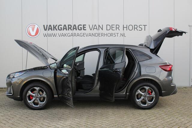 Ford KUGA 2.5 243 pk PHEV ST-Line X Febr. 2026, slechts 4.300km ! Autm. airco dual, elekt. achterklep, leer/alcantara, LED verl., navigatie, telefoonvoorb., stoel-, stuur-, voorraam- en achterbankverw., side- en lan – foto 5