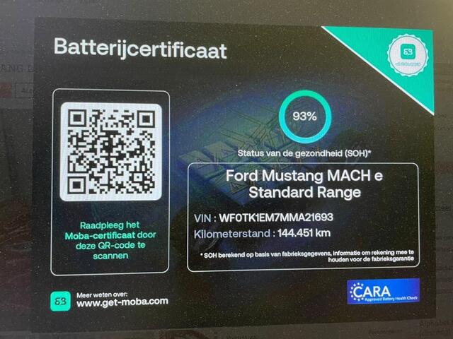 Ford MUSTANG RWD 75 kWh - Carplay, Camera, Leer, Stoel/Stuur Verw. BenO, Afn. Trekhaak, SOH 93%