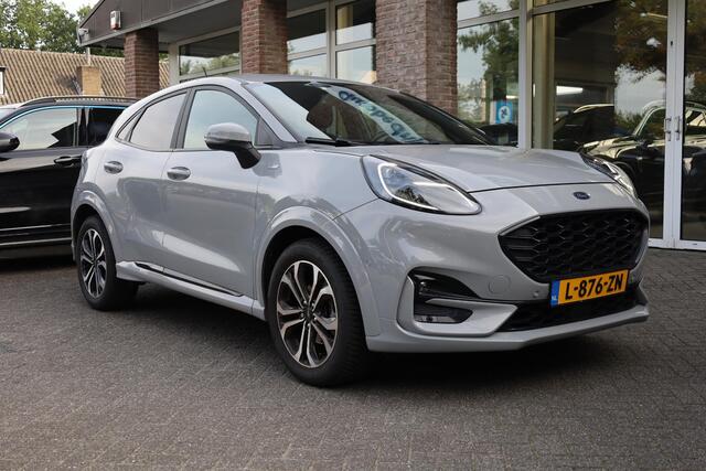 Ford PUMA 1.0 EcoBoost ST-Line TREKHAAK-AFN CAMERA STUUR/RUIT/STOELVERWARMING DAB CARPLAY NAVI CRUISE CLIMA 17"LMV 2xPDC ZWARTE-HEMEL STUURFLIPPERS!