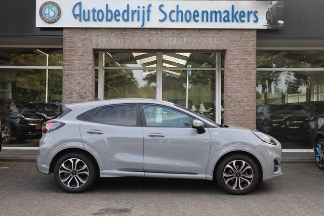Ford PUMA 1.0 EcoBoost ST-Line TREKHAAK-AFN CAMERA STUUR/RUIT/STOELVERWARMING DAB CARPLAY NAVI CRUISE CLIMA 17"LMV 2xPDC ZWARTE-HEMEL STUURFLIPPERS!